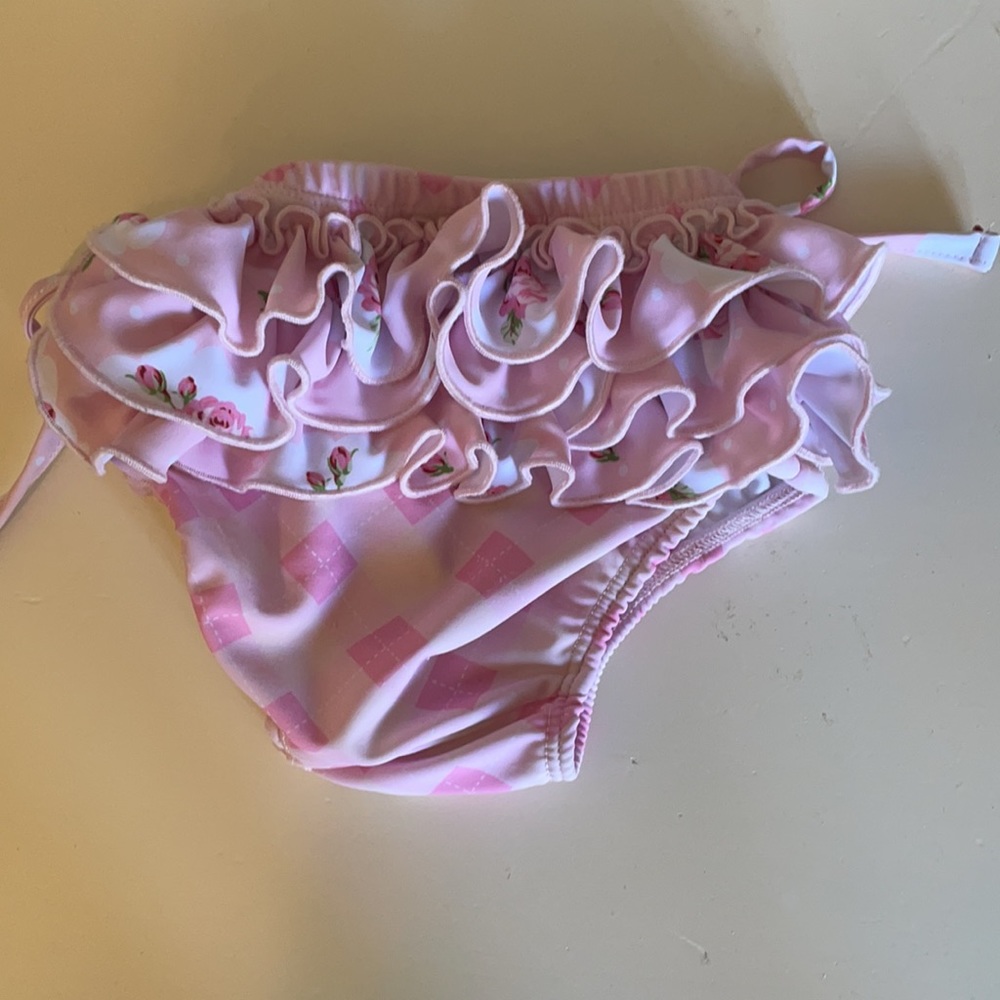 Ruffle butt and sun guard swim suit